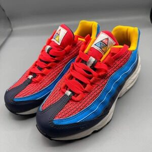 Nike Air Max 95 GS Sneaker Shoes Youth 4Y‎ Crimson Blue Spider-Man AV2289-600